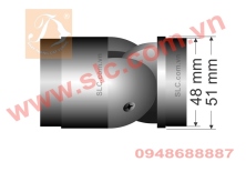 Co góc tay vịn inox ống phi 50.8 (Điều chỉnh đước góc độ)